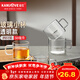 金灶（KAMJOVE）玻璃水杯耐熱小品茗杯加厚功夫茶杯茶具家居泡茶小杯帶把花茶杯 透明款 50ml 4只