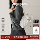 歐時(shí)納（JUST STAR）宣璐同款法棍包包女款2025新款波士頓包輕奢單肩腋下包情人節禮物 奶油白【贈品牌掛飾】
