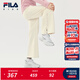 斐樂(lè )FILA兒童童裝褲子2025年冬季新款女童中大童寬松中腰運動(dòng)長(cháng)褲 水乳白-IV 160