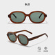 Fakeme迪麗熱巴同款質(zhì)感板材橢圓框太陽(yáng)鏡防紫外線(xiàn)女禮物 Brown rice BLD(楓葉棕)