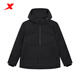 特步馭溫丨運動(dòng)羽絨服男款2025秋冬新款加厚保暖綜訓跑步三防連帽外套 【三防可拆帽】正黑色 絨子含量80% L