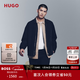 雨果博斯HUGO男士秋季寬松版型襯衫夾克 001-黑色 M