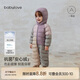 babylove嬰兒羽絨服連體衣冬季保暖外出衣服男女寶寶連帽哈衣爬爬服冬裝