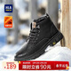 海瀾之家（HLA）馬丁靴男戶(hù)外復古休閑秋冬工裝鞋子男HAAGMM4AB20408 黑色加絨42