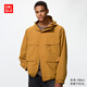 優(yōu)衣庫男裝女裝防風(fēng)連帽外套夾克26春夏新款482213 26 橙紅色 M