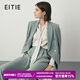 愛(ài)特愛(ài)氣質(zhì)通勤一?？弁ㄊ昭呒壐行∥餮b秋季新款短外套7103806 淺海藍38 XL 170