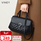 viney包包女包牛皮斜挎媽媽包高端手提單肩包生日情人節禮物送女朋友