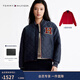 Tommy Hilfiger【膠囊系列】25春夏新款男女防潑水蛇年雙面穿棒球棉服夾克 紅色/藏青色XMP M （推薦：115-125斤）