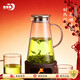 青蘋(píng)果耐熱玻璃涼水壺1.95升大容量 可加熱燒水壺 泡茶煮涼茶壺冷水壺