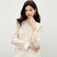 秋水伊人氣質(zhì)小香風(fēng)上衣2026年春季新款女優(yōu)雅通勤領(lǐng)口裝飾蕾絲衫