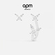 APM Monaco不對稱(chēng)蝴蝶耳環(huán)銀白簡(jiǎn)約設計耳飾女友閨蜜生日送女友新年禮物 銀白色耳飾