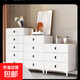 家用鋼制五斗柜現代簡(jiǎn)約圓弧角收納柜多抽屜柜鐵藝多層落地抽屜柜 斗柜（站腳單拍不發(fā)）