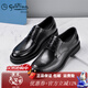 金利來(lái)（Goldlion）男鞋秋季大碼頭層牛皮透氣系帶大頭鞋時(shí)尚商務(wù)正裝男士皮鞋鞋子男 黑色 40