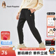 暇步士（Hush Puppies）童裝兒童女大童春夏季新款柔軟精梳棉簡(jiǎn)約百搭休閑長(cháng)褲 鉆石黑 140 cm