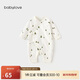 babylove新生兒連體衣春季純棉嬰兒衣服0-6個(gè)月初生兒寶寶三角哈衣秋裝