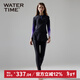 WATERTIME/水川 泳衣女顯瘦遮肚高級感沖浪服專(zhuān)業(yè)游泳衣 黑紫漸變 M