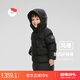 保姆鵝  【風(fēng)墻】?jì)和鸾q服寶寶中長(cháng)款護臉加厚外套保暖童裝[NG2664] 炭黑 120