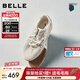 百麗（Belle）星空糖愛(ài)心德訓鞋女26夏新商場(chǎng)款舒適薄底阿甘運動(dòng)休閑鞋F4H1DBM6 米色 38