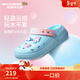 Skechers斯凱奇兒童夏季一腳蹬洞洞鞋女童時(shí)尚沙灘鞋疏水透氣涼鞋308104L 淺綠色/AQUA 28.5