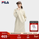 FILA 斐樂(lè )官方連衣裙年秋季新品長(cháng)款連帽打底衛衣長(cháng)裙子 麥稈米色-BG M 165/84A/M