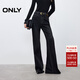 ONLY2025冬季新款通勤復古喇叭褲做舊磨白長(cháng)褲牛仔褲女|125432037 J09深牛仔灰色 L L標準褲長(cháng)