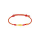 金至尊（3DG Jewellery）年年有“魚(yú)”黃金手鏈古法銅錢(qián)小黃魚(yú)足金999手飾新年禮物計價(jià) 紅色-總重1.71克（金重1.35克）