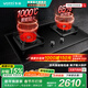 華帝（VATTI）i10086B燃氣灶 臺嵌兩用式雙灶具1000℃高溫聚能灶一級能效鋼化玻璃面板 天然氣