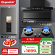 顧家（Gujia）頂側雙吸抽油煙機燃氣灶煙灶套裝家用廚房大吸力脫排式7字吸油煙機灶具套裝廚房三件套 【廚房三件套】14L燃熱（天然氣） （上門(mén)安裝）