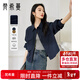 梵希蔓法式休閑長(cháng)袖襯衫女秋季新款顯瘦小眾落肩氣質(zhì)襯衣 藏青色 L