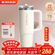 STANLEY保溫杯水杯巨無(wú)霸吸管杯PRO保溫保冷大容量杯子年會(huì )禮品男女禮物 【熱賣(mài)T0P2】米白色- 887ml