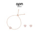 APM Monaco粉母貝愛(ài)心手鏈+粉母貝耳釘手鏈耳釘時(shí)尚飾品禮盒新年禮物