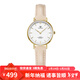 天王（TIAN WANG）女士手表 新年禮物學(xué)生手表皮帶石英表米色LS3851G.LI.W