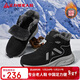 足力健老人鞋冬季加絨抗寒大棉鞋男款保暖雪地靴男士靴子 6338K黑色40