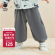 babycare兒童燈芯絨長(cháng)褲秋冬新款寶寶外穿嬰童保暖褲子加厚 云霧灰 90