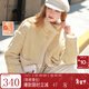 三彩2025冬季新款仿麂皮環(huán)保皮草毛毛外套立領(lǐng)寬松休閑保暖M 鵝黃 S 155/80A