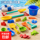 兒童趣味沙灘玩具寶寶挖沙玩具套裝冬天玩雪裝備海邊玩沙玩雪工具  加厚17件套【配雙沙鏟+沙灘桶】2