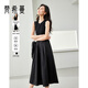 梵希蔓黑色法式優(yōu)雅超好看連衣裙女春夏季新款百搭顯瘦圓領(lǐng)無(wú)袖小黑裙 S