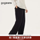 gxgjeans男裝 黑色鉚釘裝飾潮流基礎休閑直筒長(cháng)褲男 25秋季新品 黑色 L (175) -31碼