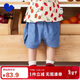 迷你巴拉女童短褲夏裝柔軟木耳邊花苞褲寶寶萌趣透氣褲子