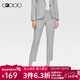 G2000【舒適彈性】G2000女裝商場(chǎng)新款可機洗柔軟人字紋正裝九分褲 鋁灰色 36