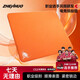 臻火渡 鼠標墊電競fps順滑細面  純色競技游戲專(zhuān)用大號小號桌墊 CSGO LOL PUBG 無(wú)畏契約 橙色 490*420*5 鎖邊天然橡膠底