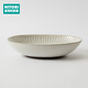 NITORI宜得利家居 日式餐具餐廳廚房多尺寸餐具盤(pán)子菜盤(pán)陶瓷唐茶削系列 24cm橢圓盤(pán) 灰色
