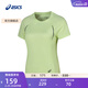 亞瑟士ASICS女子運動(dòng)T恤舒適透氣跑步運動(dòng)短袖 2012D050-001 黃綠色 L