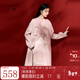 三彩【梅影疏斜】2025冬季新款綿羊毛盤(pán)扣雙面呢大衣寬松長(cháng)款C 櫻花粉 M 160/84A