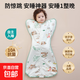 寶寶投降式防驚跳睡袋春秋夏薄款新生嬰兒專(zhuān)用襁褓防踢被四季通用 （開(kāi)檔款）10A抗菌雙層+萌兔 M【建議65-70cm 10-15斤】