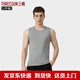 三槍棉萊卡男背心輕薄彈力透氣打底衫內衣男士無(wú)袖T恤 淺麻灰 2XL