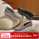 斯凱奇（Skechers）新年禮物女鞋2025新品冬加絨保暖單鞋健步鞋一腳蹬休閑鞋159340
