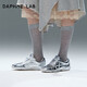 DAPHNE LAB宋茜|張柏芝同款方糖德訓鞋 復古運動(dòng)休閑鞋平底阿甘鞋 銀色 36