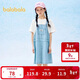 巴拉巴拉女童夏裝兒童連衣裙2024中大童假兩件仿牛仔裙子208224111033