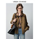 VEGA CHANG短外套女2026年新款春季時(shí)尚通勤拼接線(xiàn)條設計外套 暖焙棕(外套) M